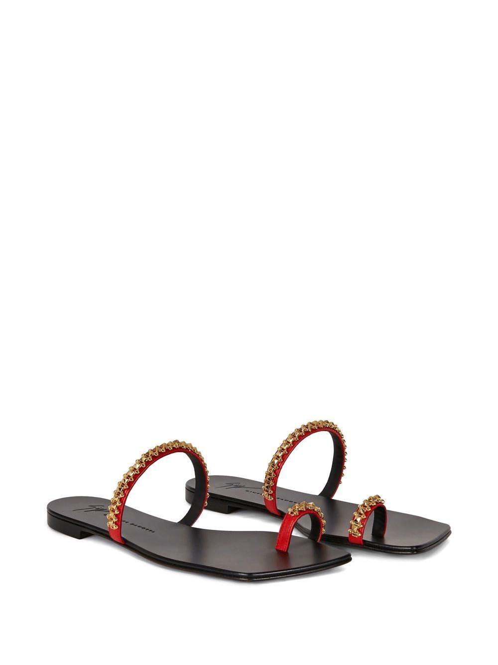 Giuseppe Zanotti Nerissa sandalen met ring - Zwart