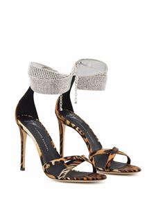 Giuseppe Zanotti Janell sandalen met luipaardprint - Bruin