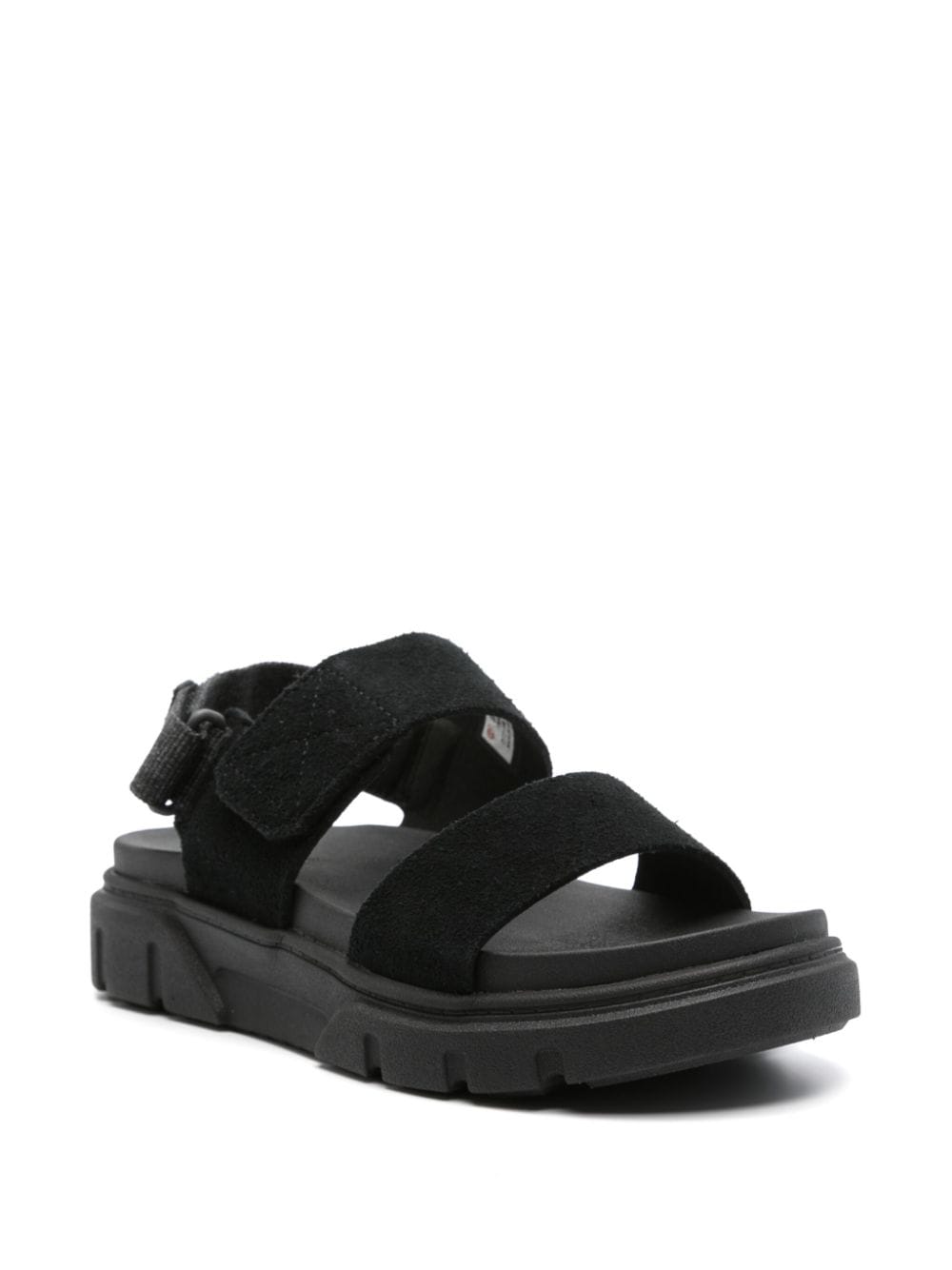 Timberland debossed-logo suede sandals - Zwart