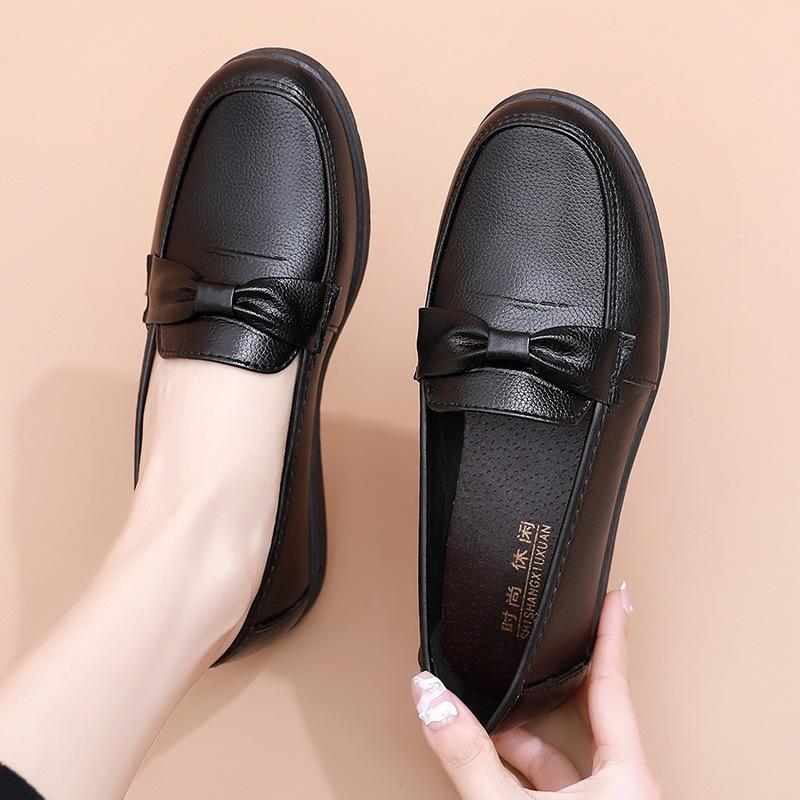 YIKX Fashion Women Loafers Ballet Pointed Toe Flats Ladies Shoes Loafers Plus Size
