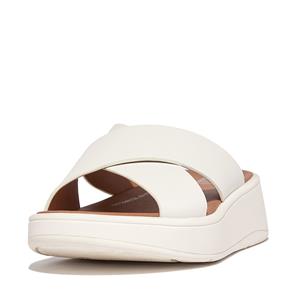 FitFlop F-mode leather flatform cross slides