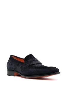 Santoni Suède loafers - Blauw