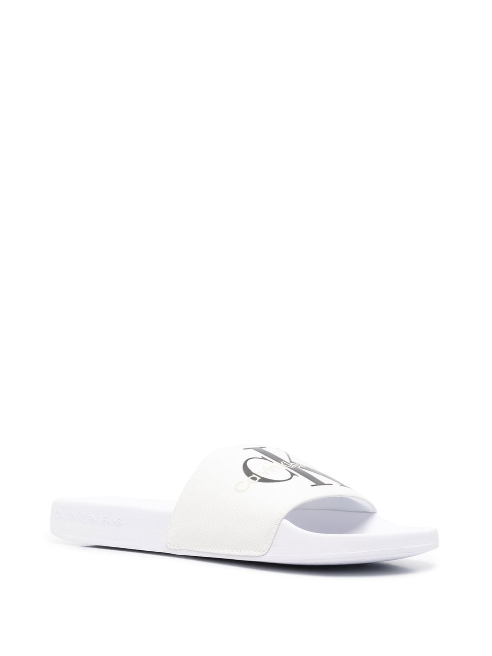 Calvin Klein Slippers met monogram - Wit