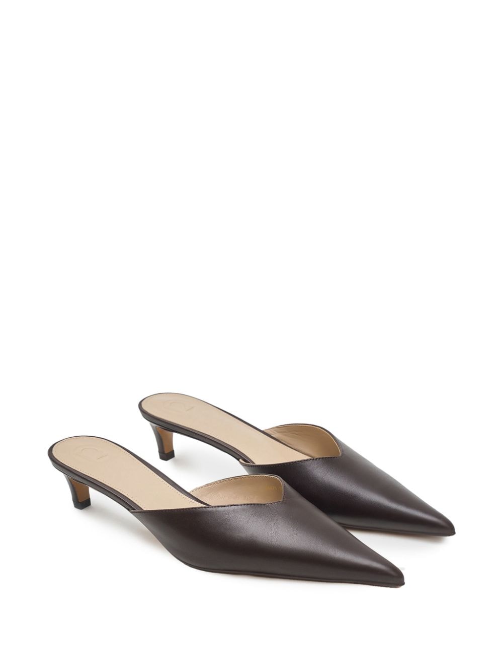 12 STOREEZ pointed-toe 40mm leather mules - Bruin