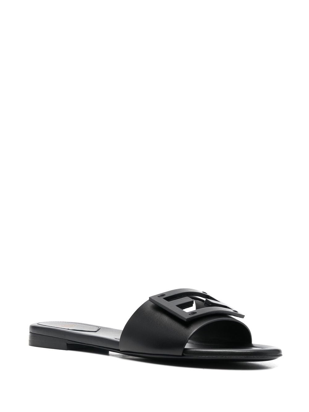 FENDI Sandalen met logoplakkaat - Zwart