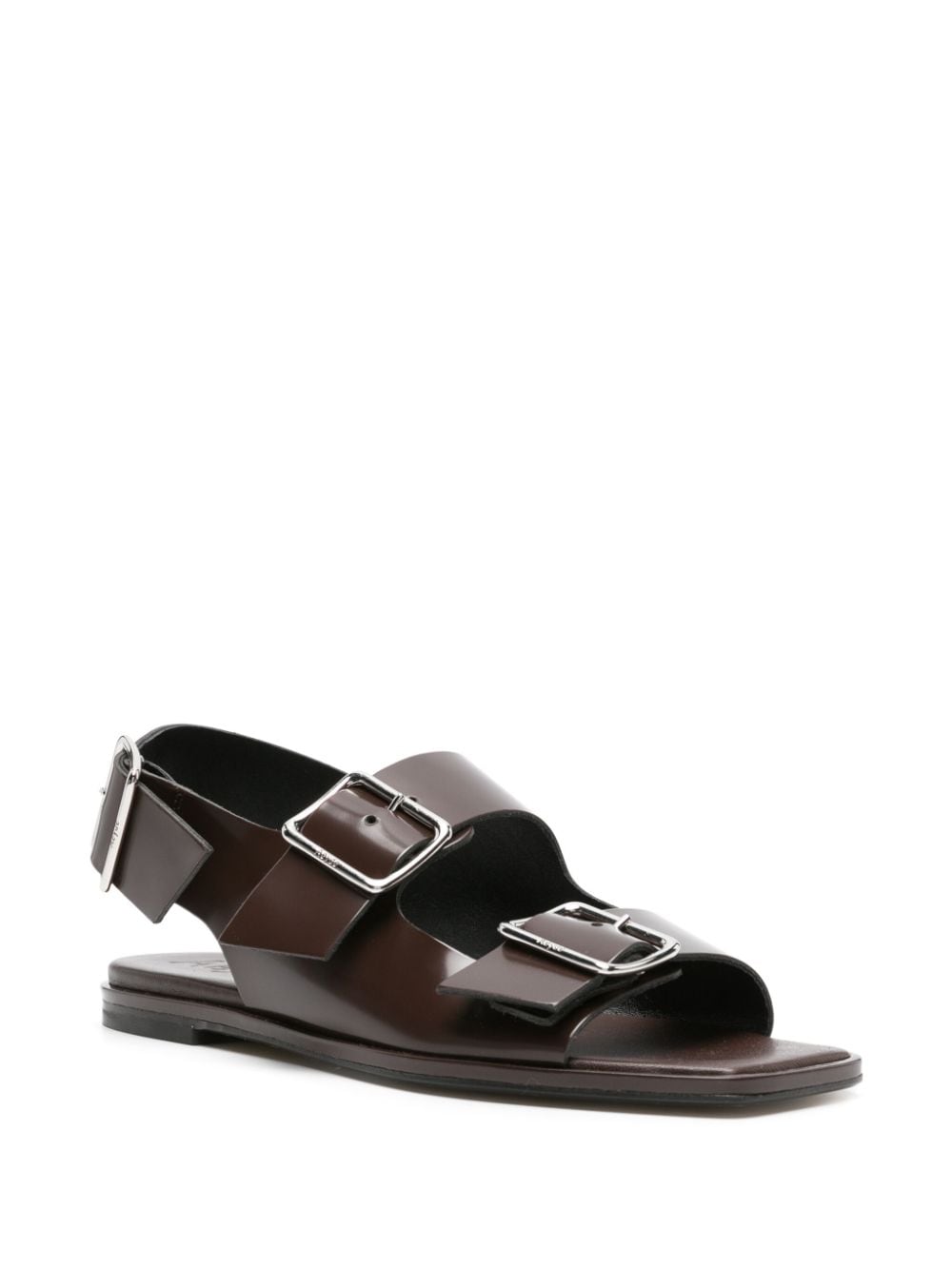 Aeyde buckle-straps leather sandals - Bruin
