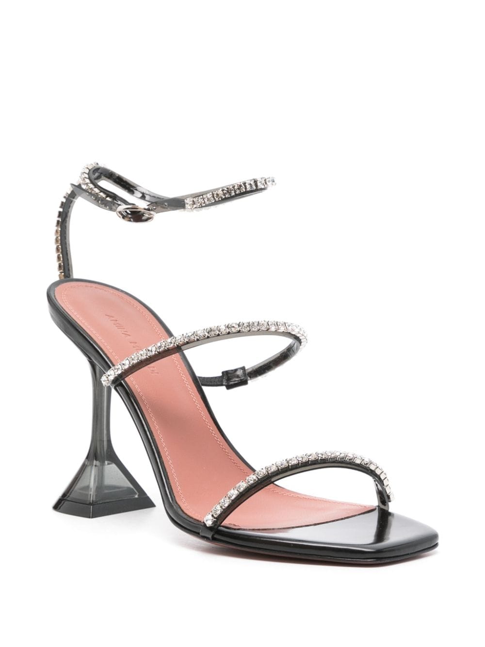 Amina Muaddi 95mm Gilda Glass sandals - Zwart