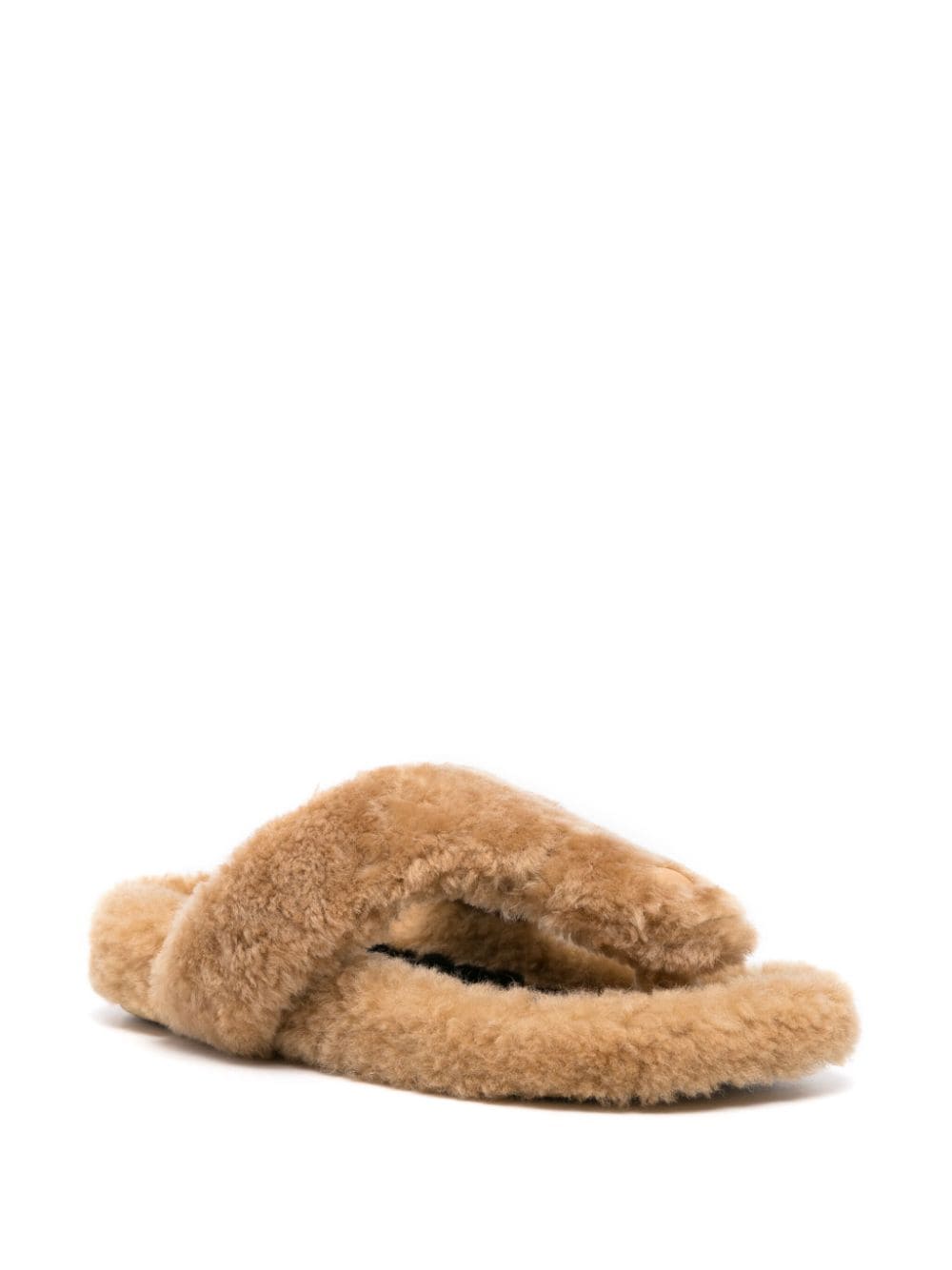 LOEWE Ease Toe sandalen met lamswol - Beige