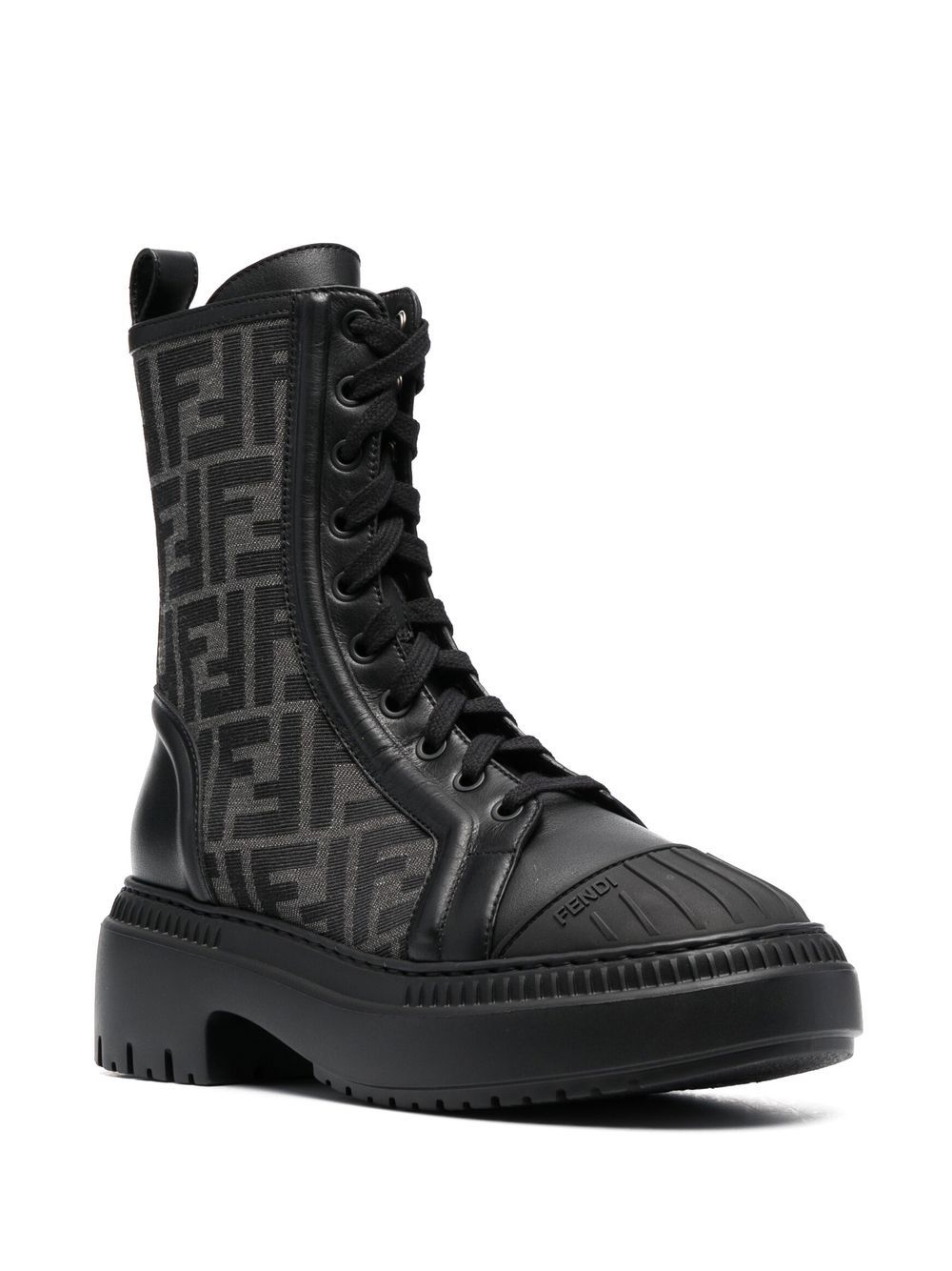 FENDI Rockoko combat boots - Zwart
