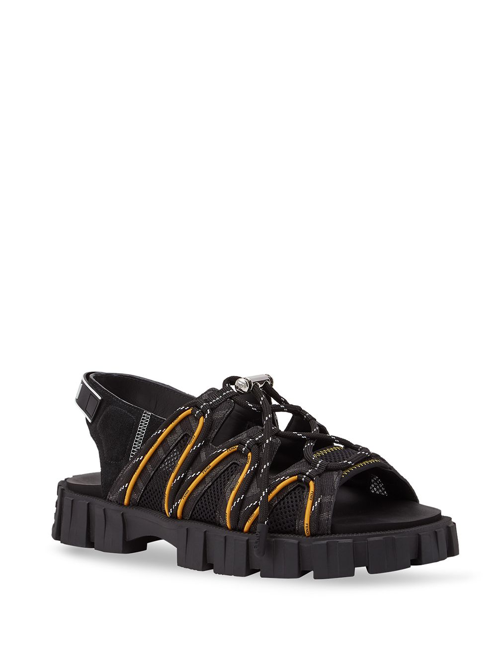FENDI Sandalen met logoband - Zwart