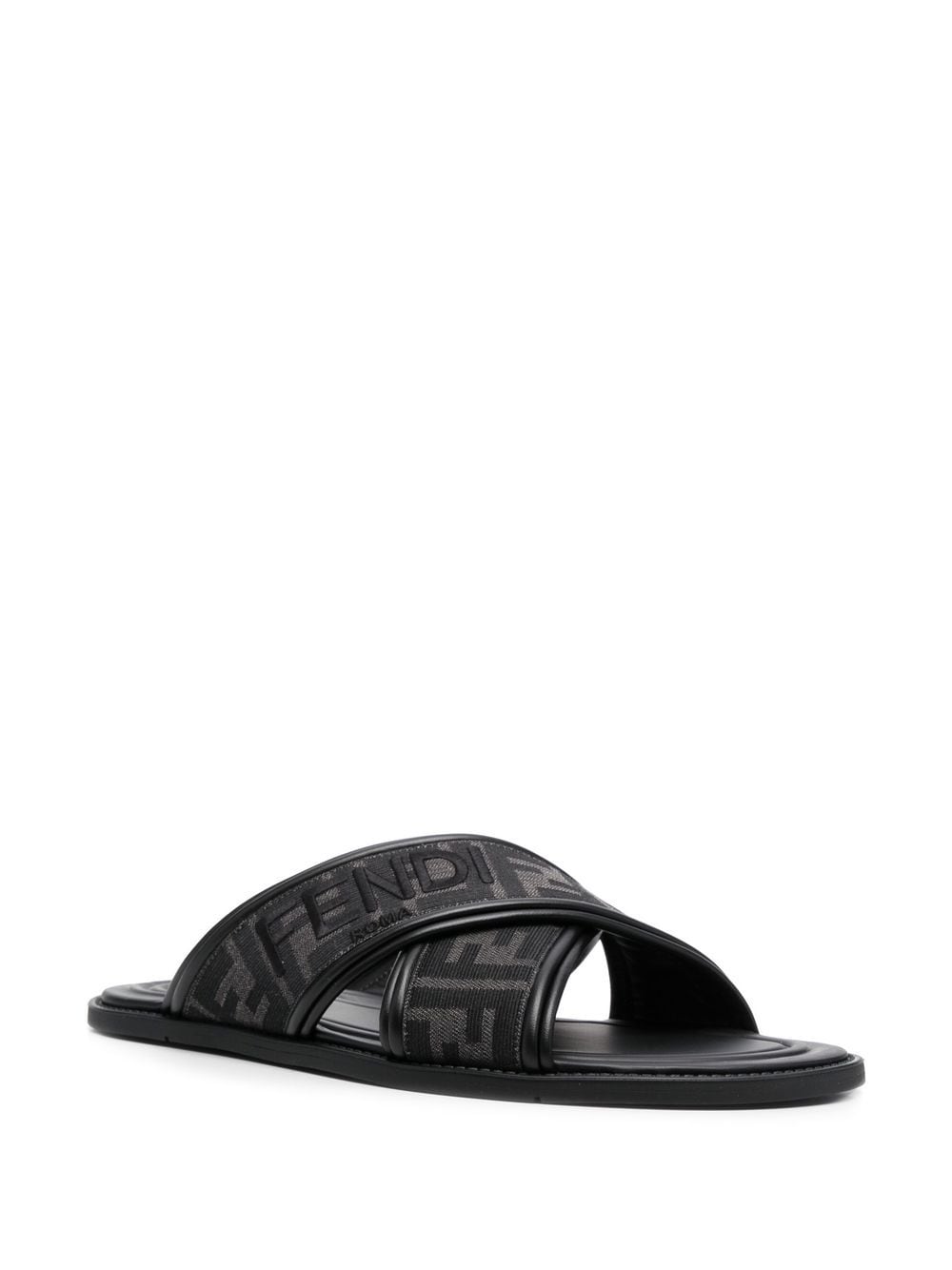 FENDI Sandalen met logoprint - Zwart