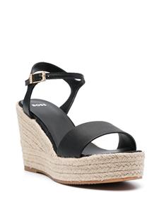 BOSS Sandalen met open neus - Zwart