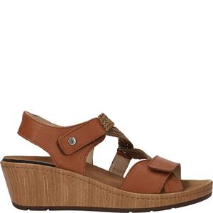 Wolky La Jolla Viagretta Plateau Sandaal Dames Bruin/Cognac