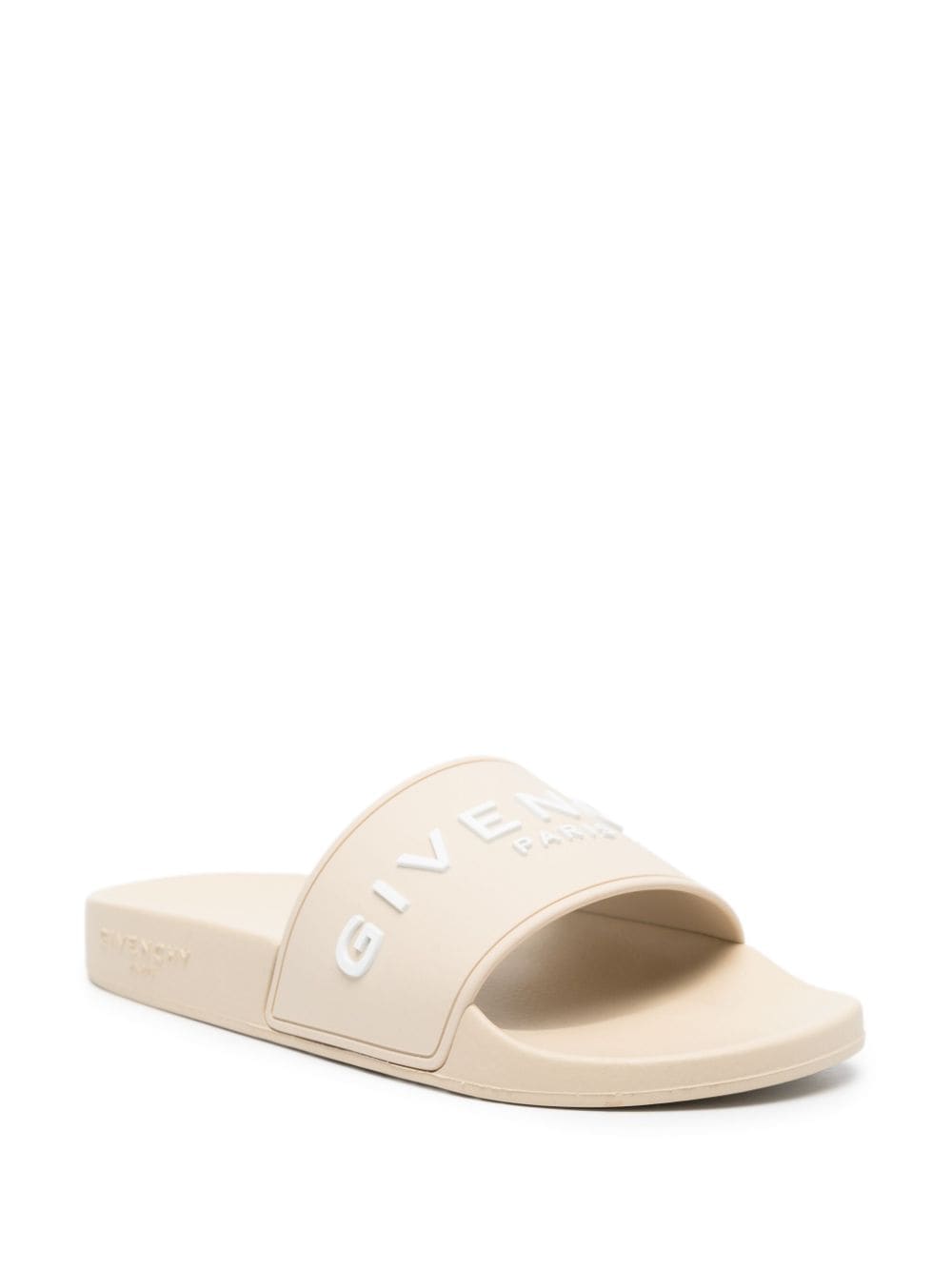 Givenchy Slippers met logo-reliëf - Beige