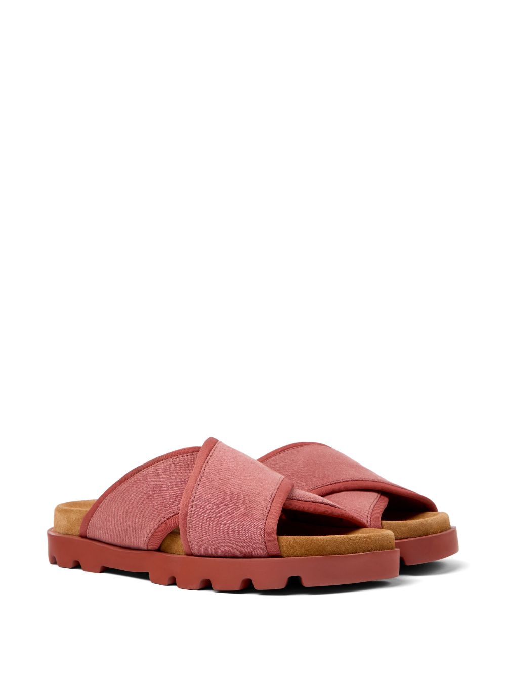 Camper Brutus chunky cross-strap sandals - Rood