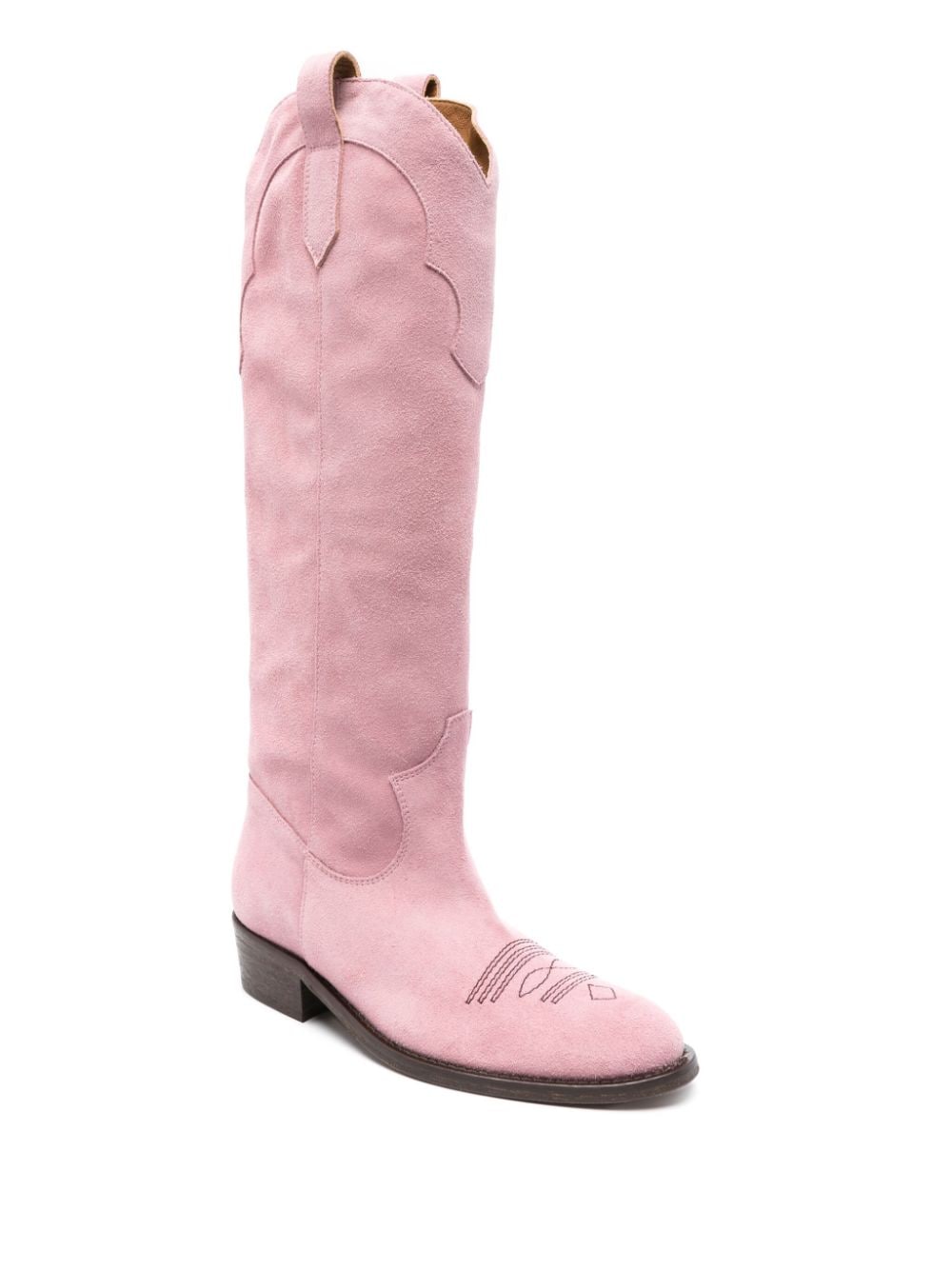 Via Roma 15 35mm suede boots - Roze