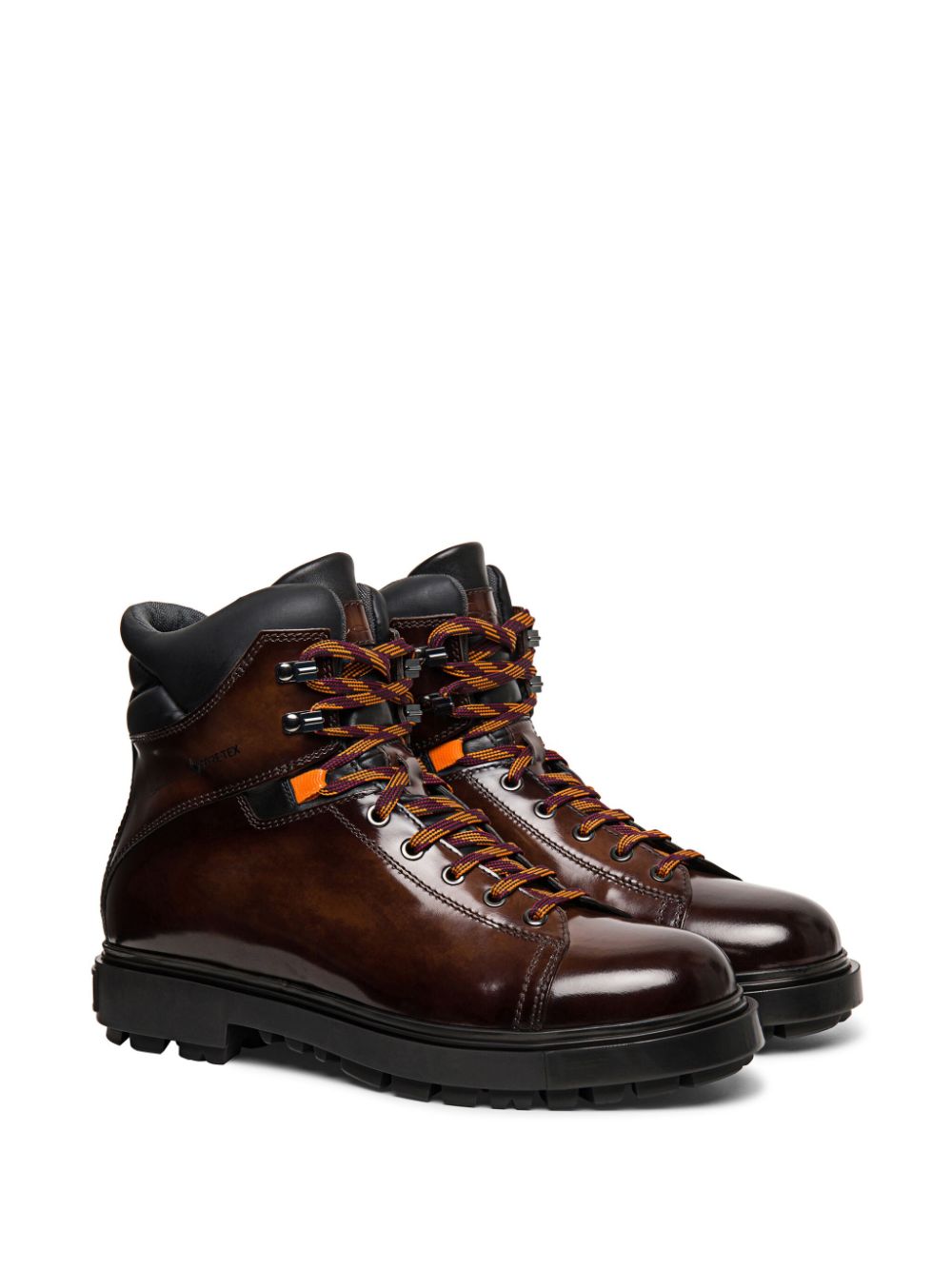 Santoni panelled leather hiking boots - Bruin