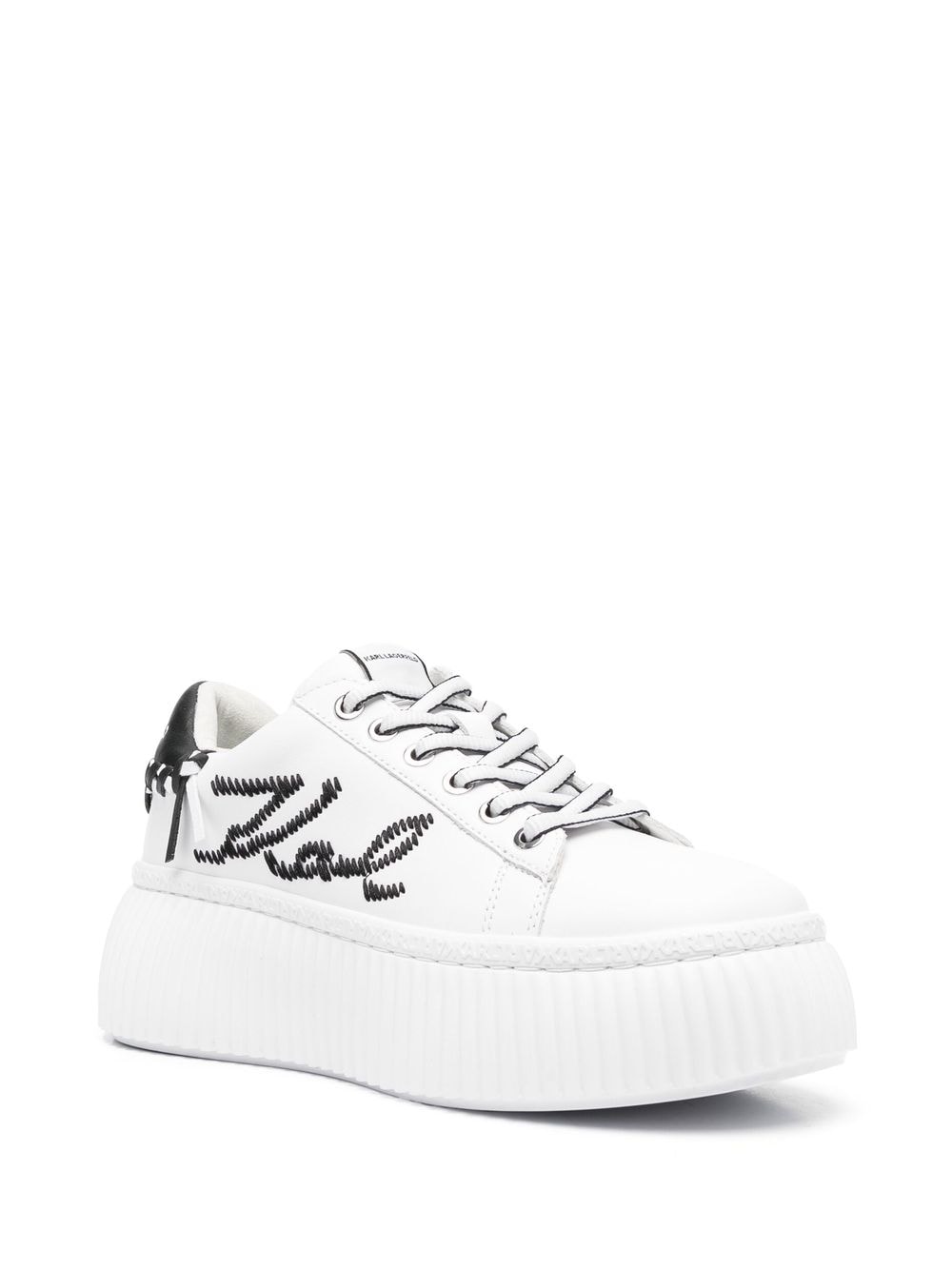 Karl Lagerfeld Sneakers met geborduurd logo - Wit
