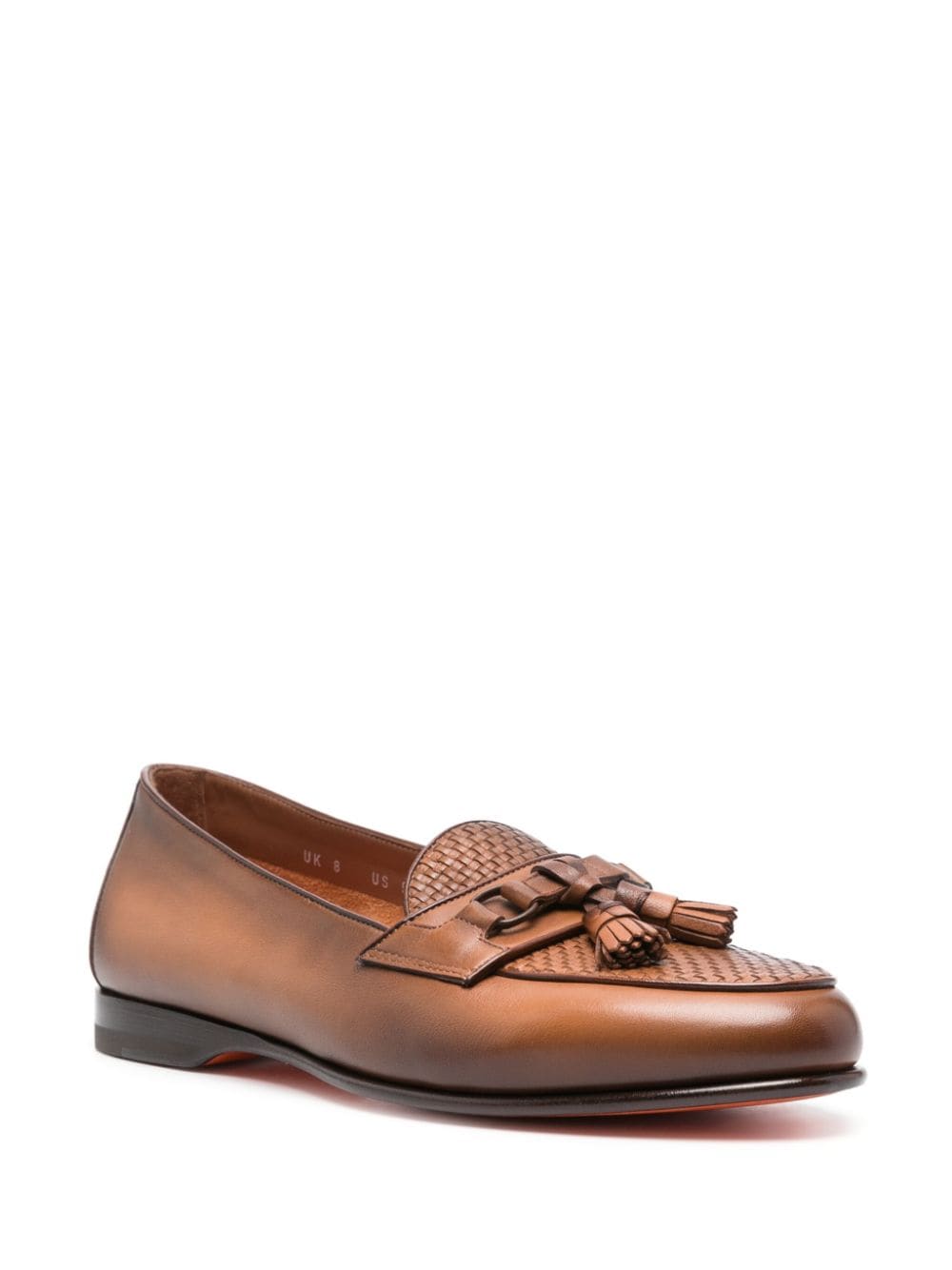 Santoni Andrea leather loafers - Bruin