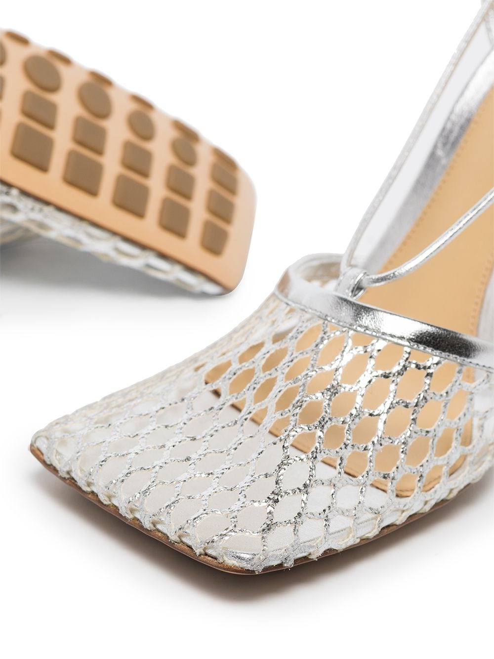 Bottega Veneta Metallic sandalen - Zilver
