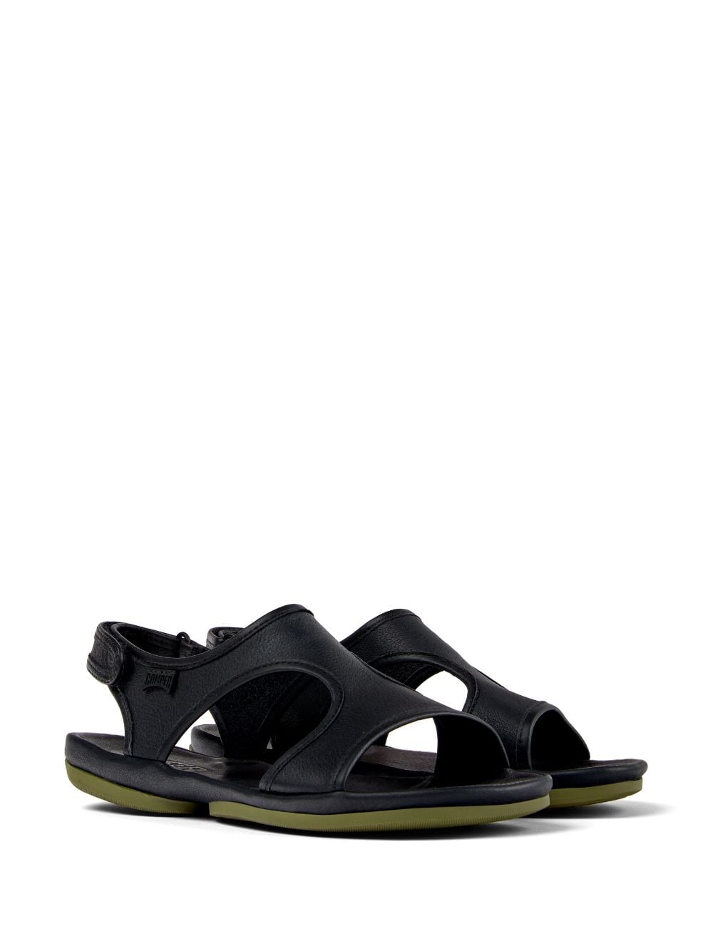 Camper Right leather slingback sandals - Zwart