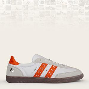 Quick-Q1905 Heren Sneaker Titanium | Wit/Oranje