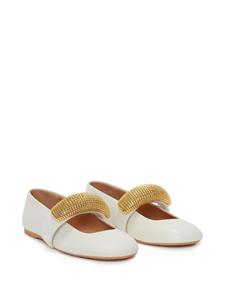 JW Anderson Bubble leather ballerina shoes - Wit