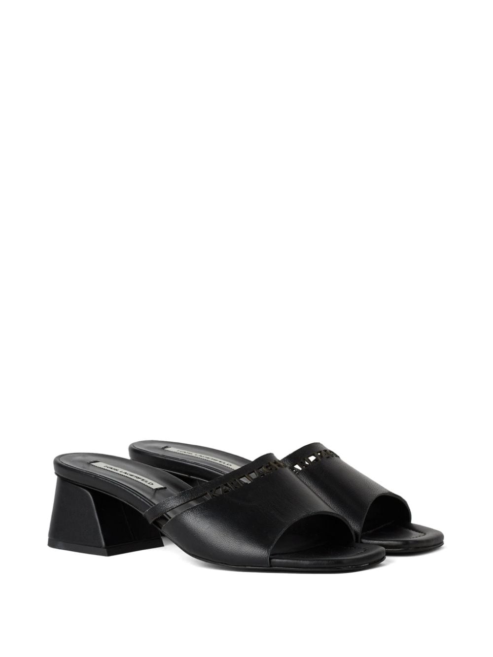 Karl Lagerfeld Plaza 55mm leather sandals - Zwart