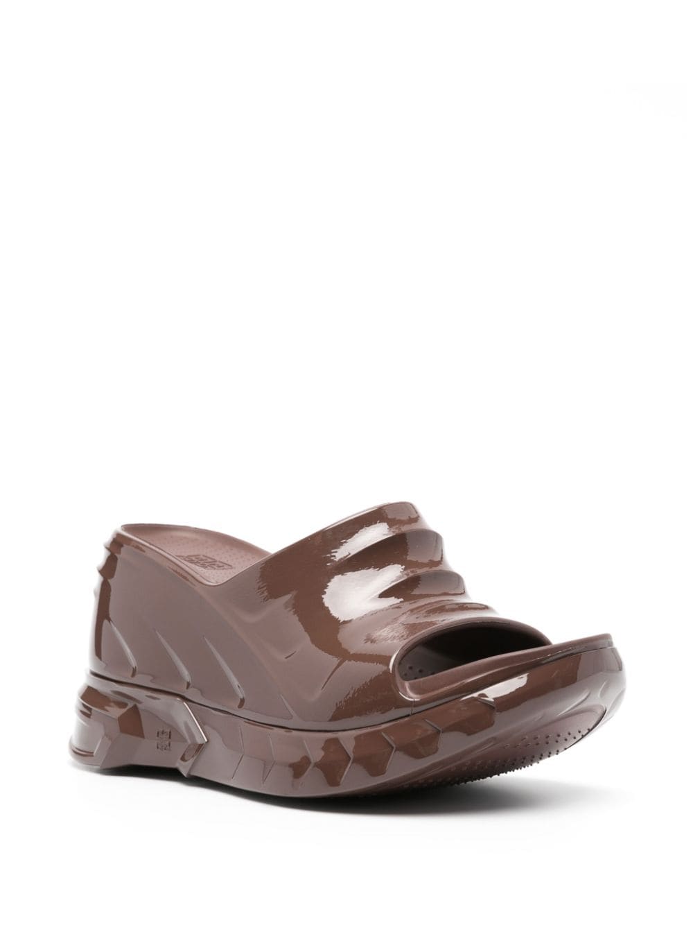 Givenchy Marshmallow slippers met sleehak - Bruin