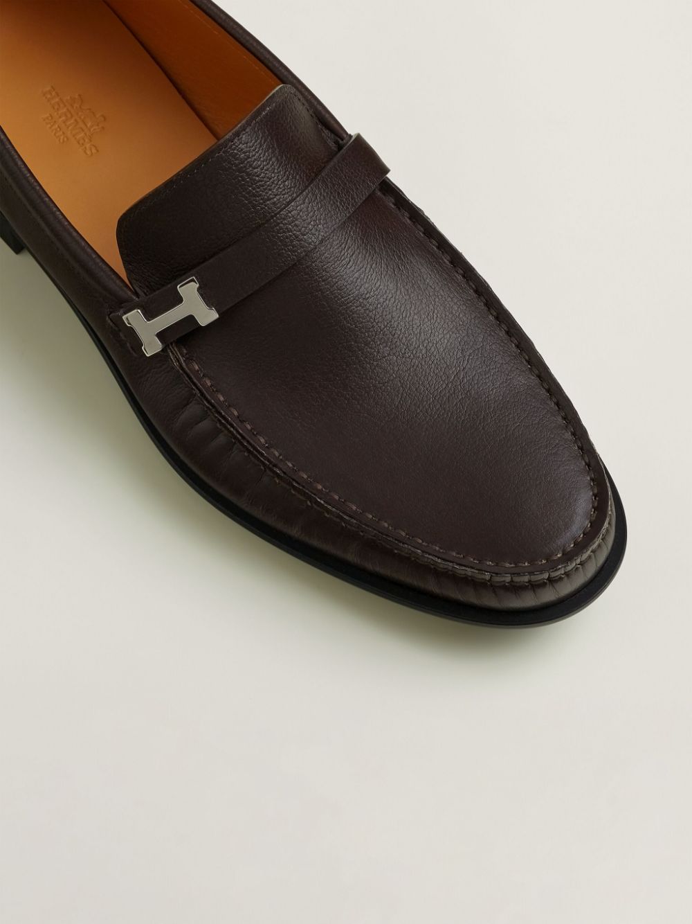 Hermès Pre-Owned Idylle leather loafers - Bruin