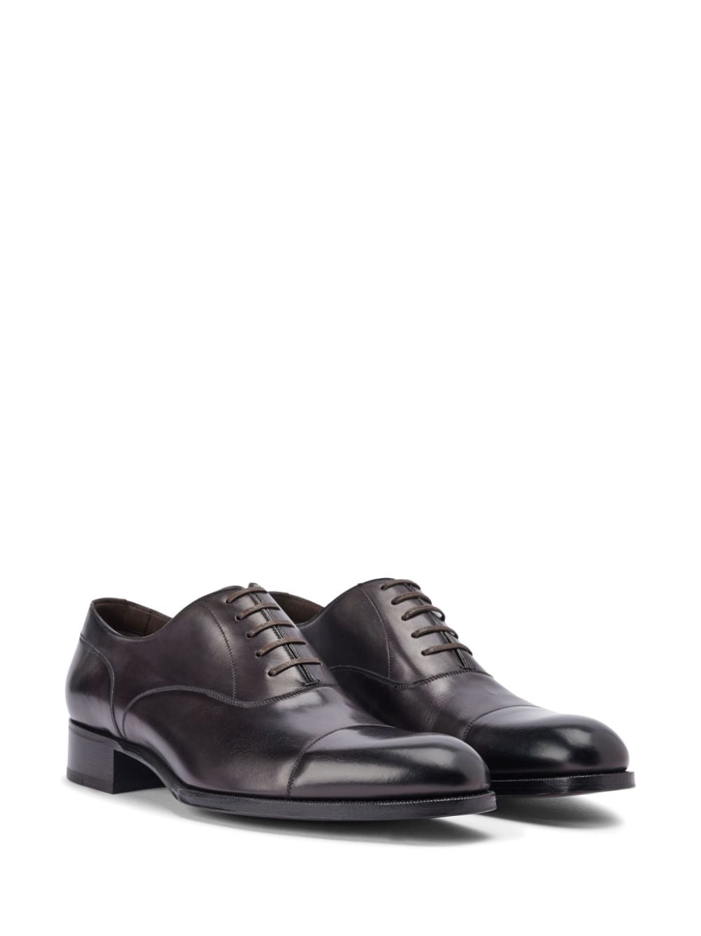 TOM FORD leather Oxford sneakers - Bruin