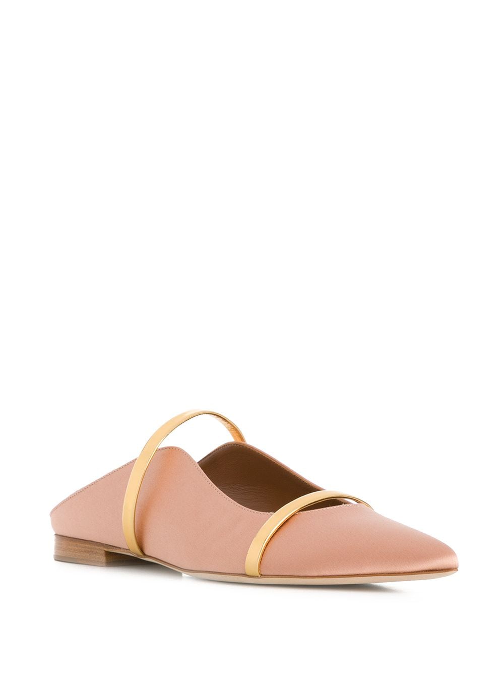 Malone Souliers Maureene pointed strap mules - Beige