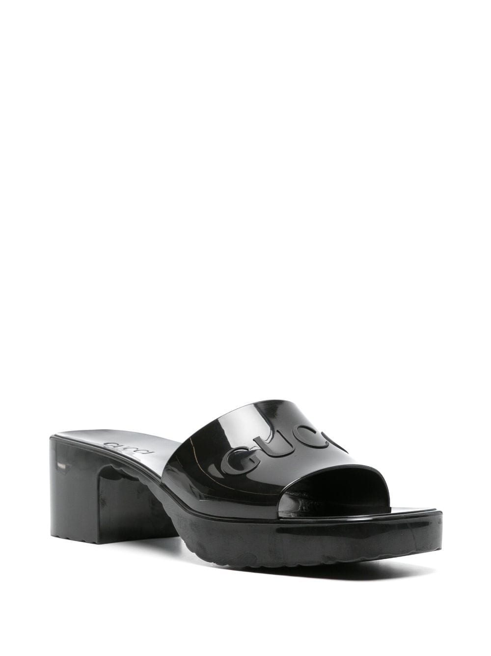 Gucci 60mm sandalen met logo-reliëf - Zwart
