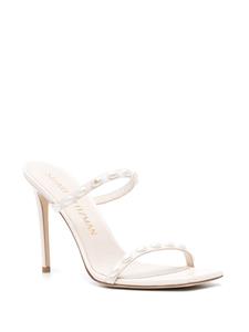 Stuart Weitzman Aleena Pearlita 115mm leather sandals - Beige