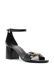 Stuart Weitzman SW Signature 70mm leather sandal - Zwart