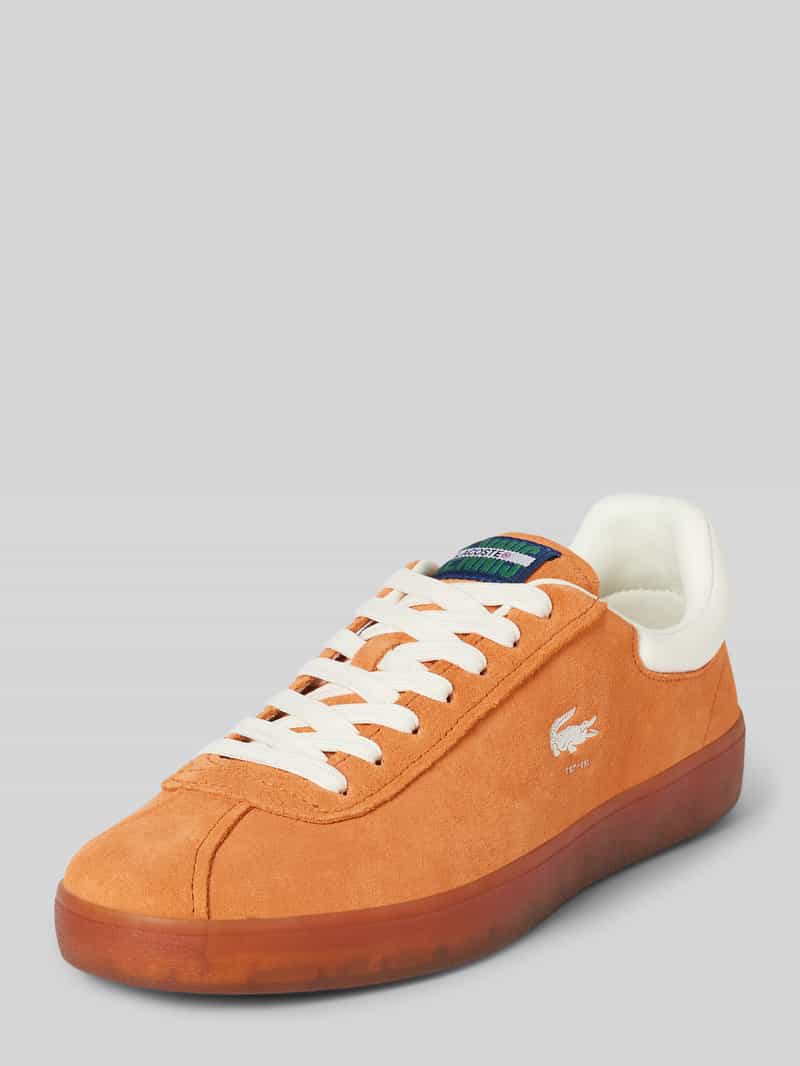 Lacoste Leren sneakers met labelpatch en logoprint, model 'BASESHOT'