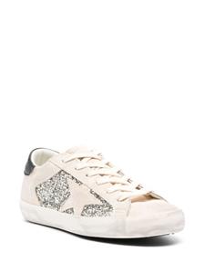 Golden Goose Super-Star sneakers met glitters - Beige