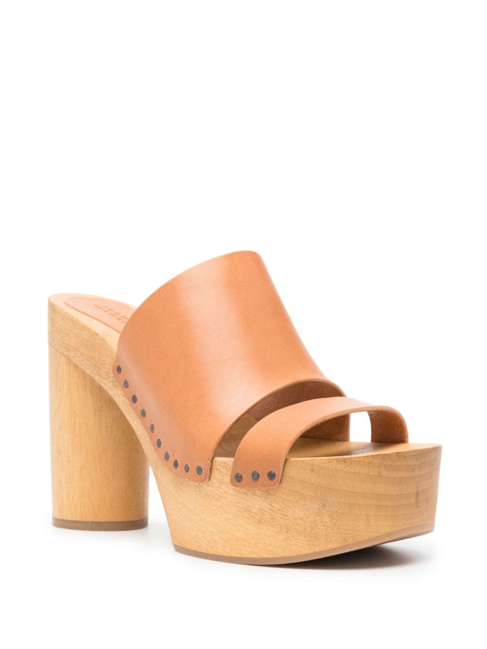 ISABEL MARANT Hyun 120mm leather mules - Bruin