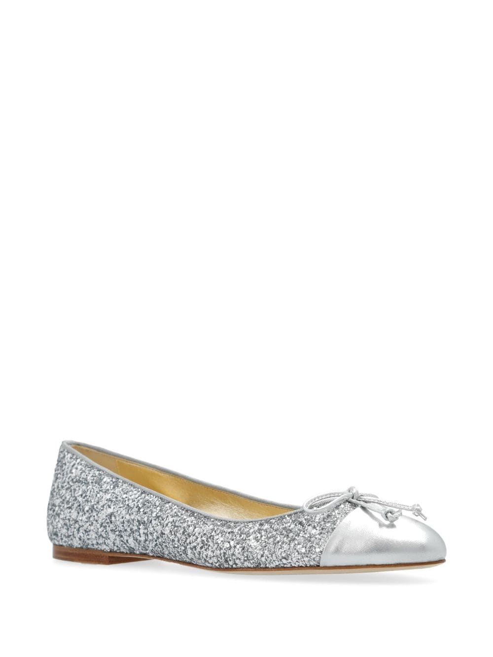 Sophia Webster Pirouette glittered ballerina shoes - Zilver