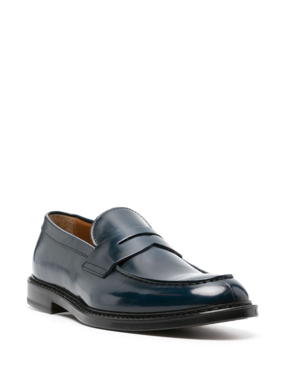 Doucal's penny-slot leather loafers - Zwart