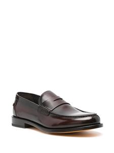 Doucal's zig-zag detail leather loafers - Bruin