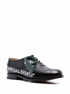 Church's x Off-White Burwood brogues met tekst - Zwart