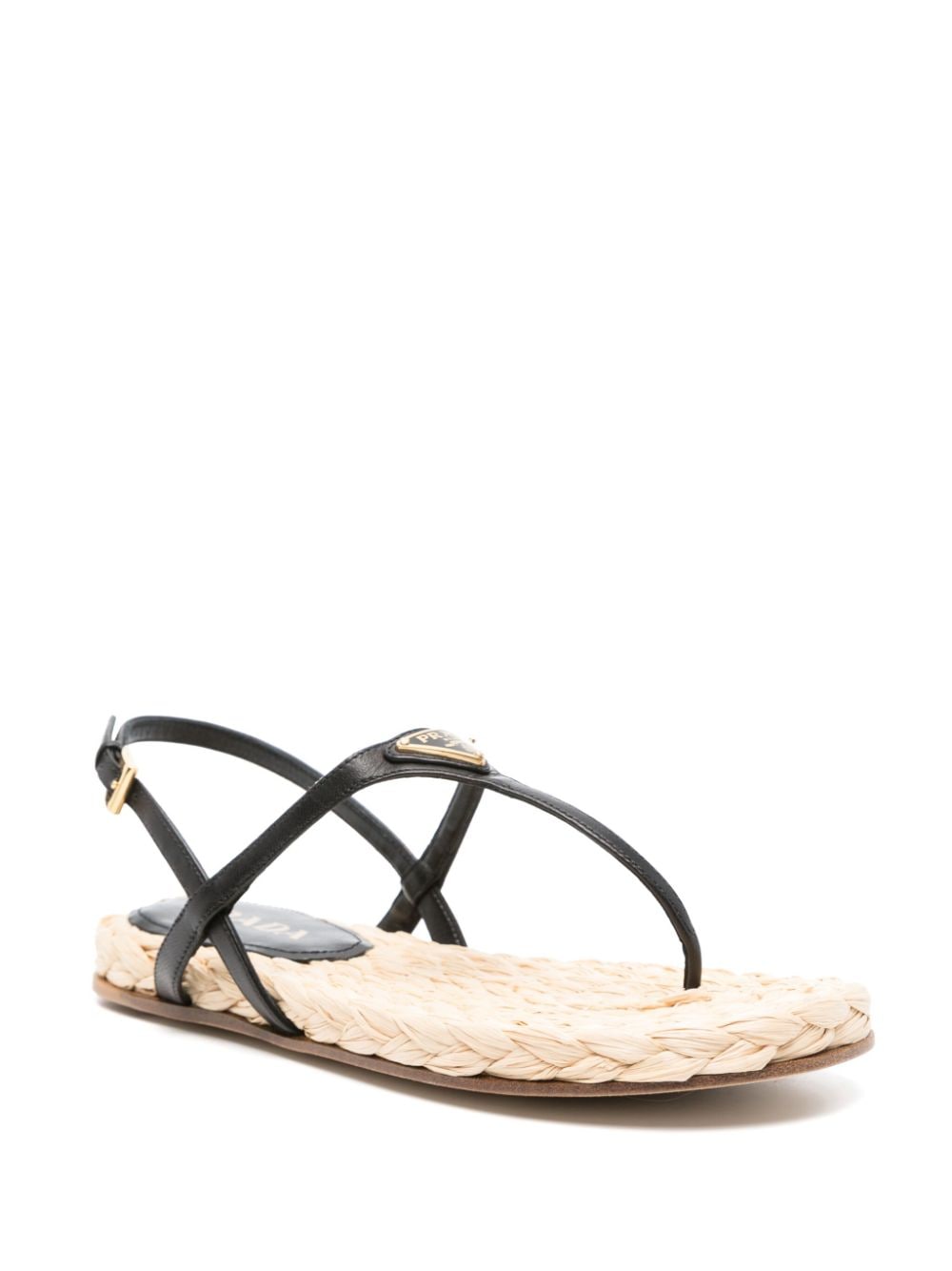Prada Slingback sandalen met logo - Zwart