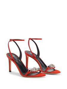 Giuseppe Zanotti Thais suède sandalen 85 mm - Oranje