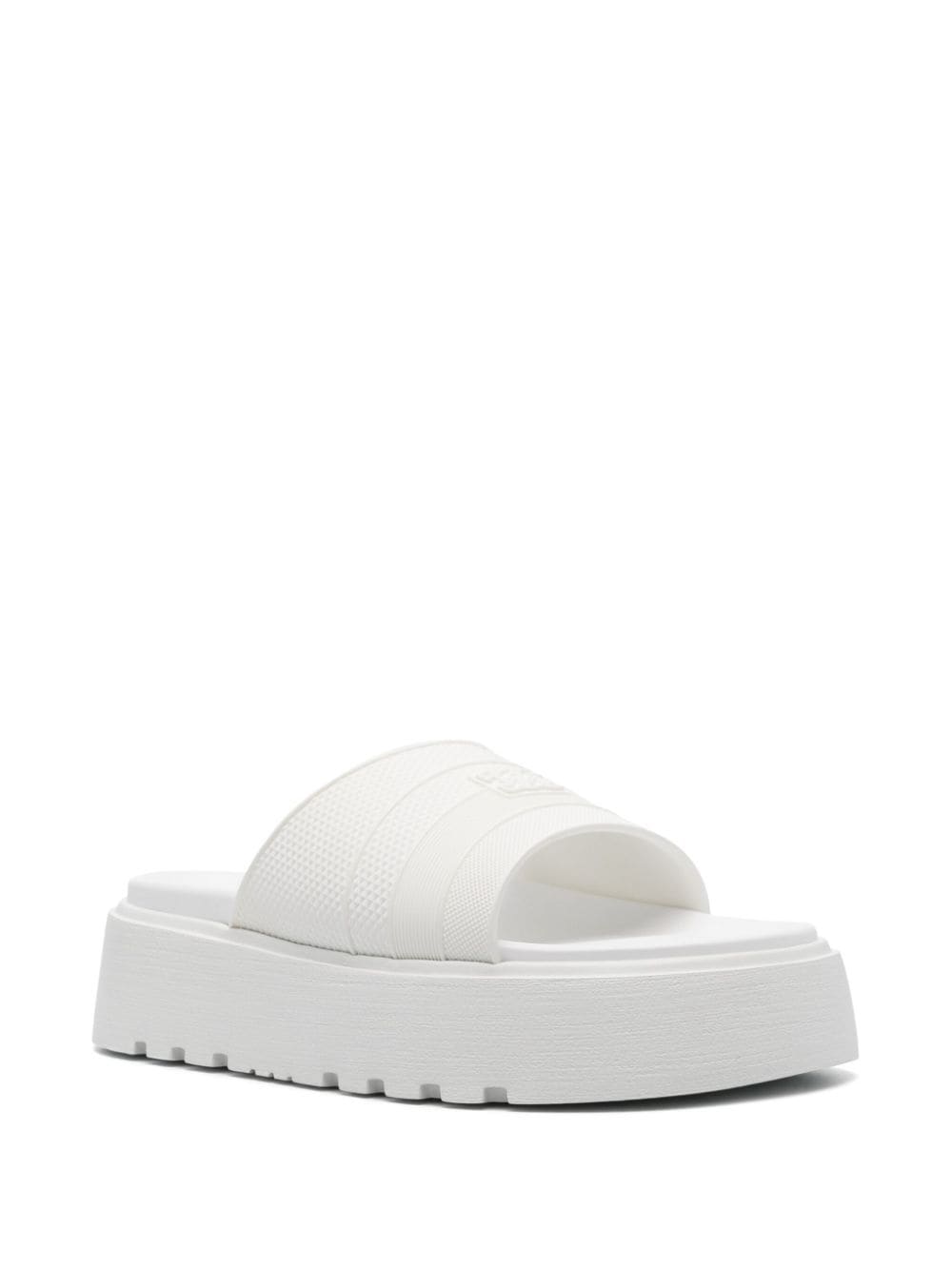 Casadei Birky Ale slippers met plateauzool - Wit