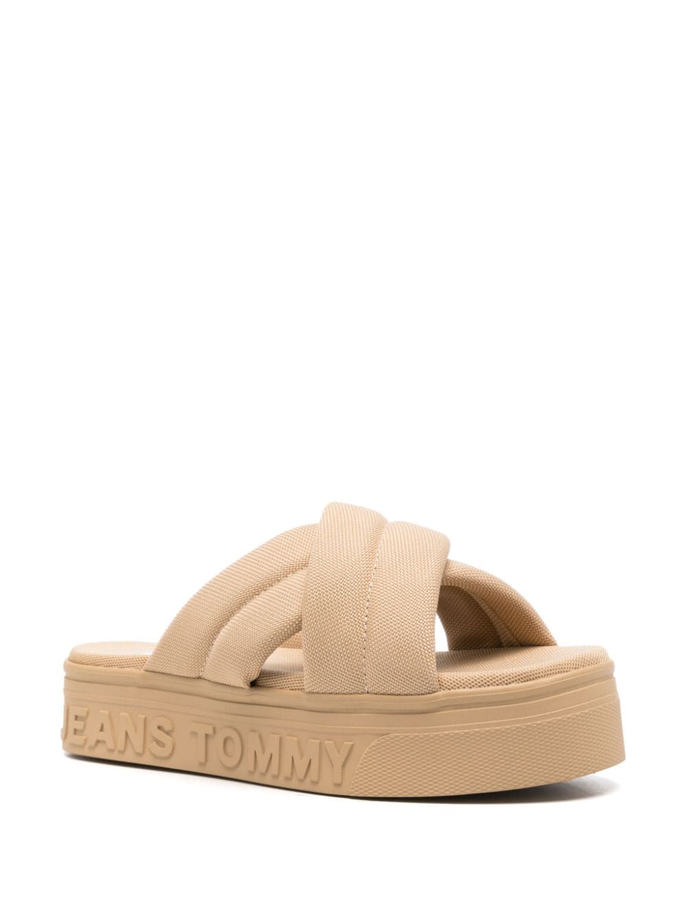 Tommy Jeans Slippers met logo-reliëf - Beige