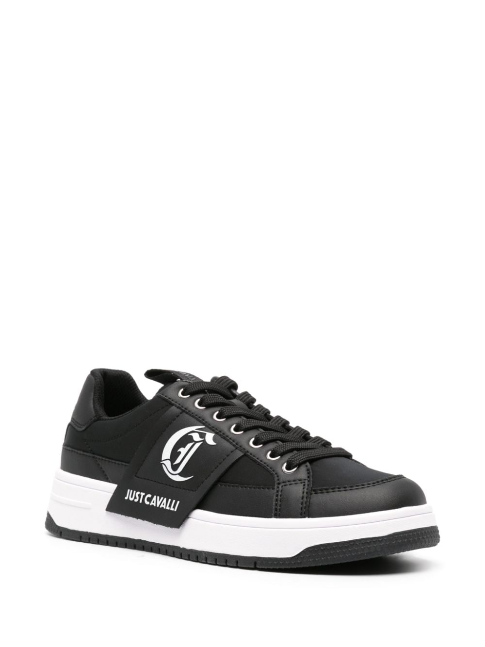 Just Cavalli Sneakers met logoprint - Zwart