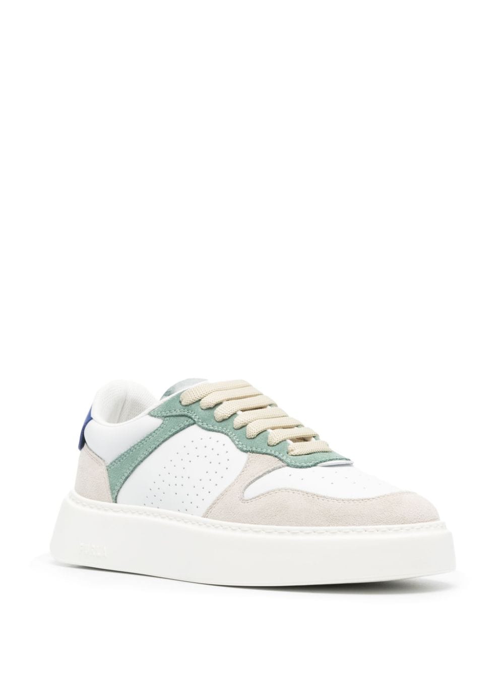 Furla panelled leather chunky sneakers - Wit