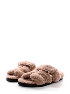 Hermès Pre-Owned Chypre shearling sandals - Bruin