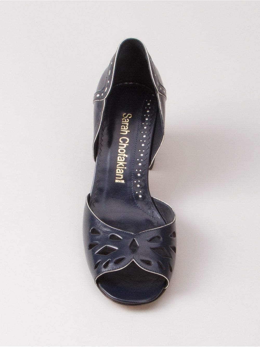 Sarah Chofakian chunky heel sandals - Blauw